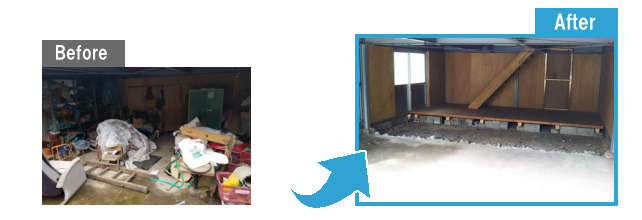 ガレージ内の不用品まるごと片付け